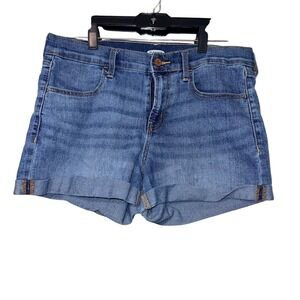 Old Navy Casual Denim Shorts Womens 10 Blue Cotton Blend Stretch Medium Wash